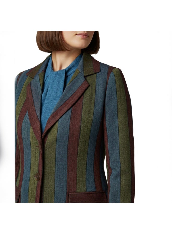 Smoky Egypt Striped Jacquard Velvet Jacket - Image 3